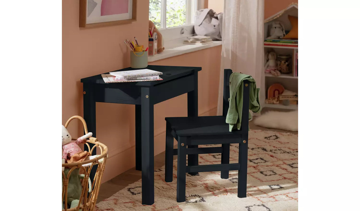 Assembled Kids Scandinavia Desk & Chair - Ink Blue
